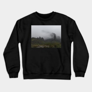 Climbing The Old Man Of Storr, Skye, Scotland Crewneck Sweatshirt